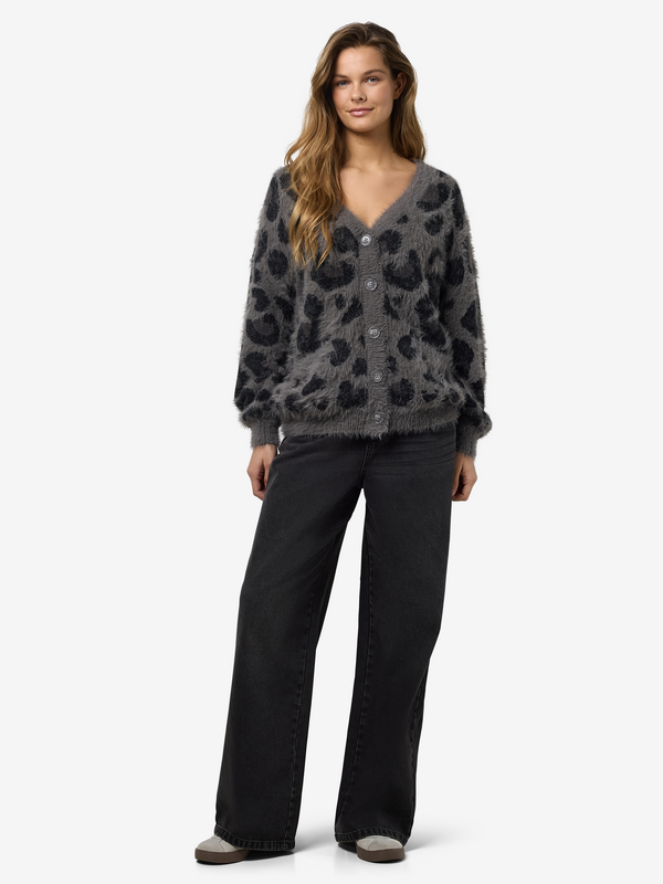 Noisy May NMFLYNN L/S V-NECK KNIT CARDIGAN NOOS Cardigan brown - Image 3