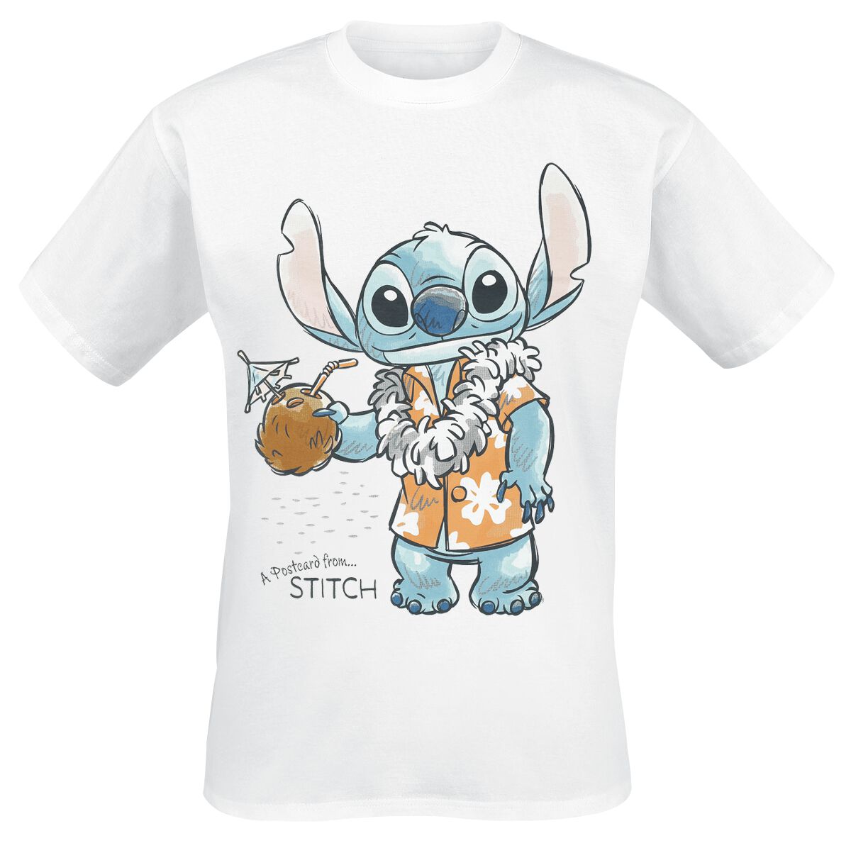 Lilo & Stitch Postcard from Stitch T-Shirt white - Image 2
