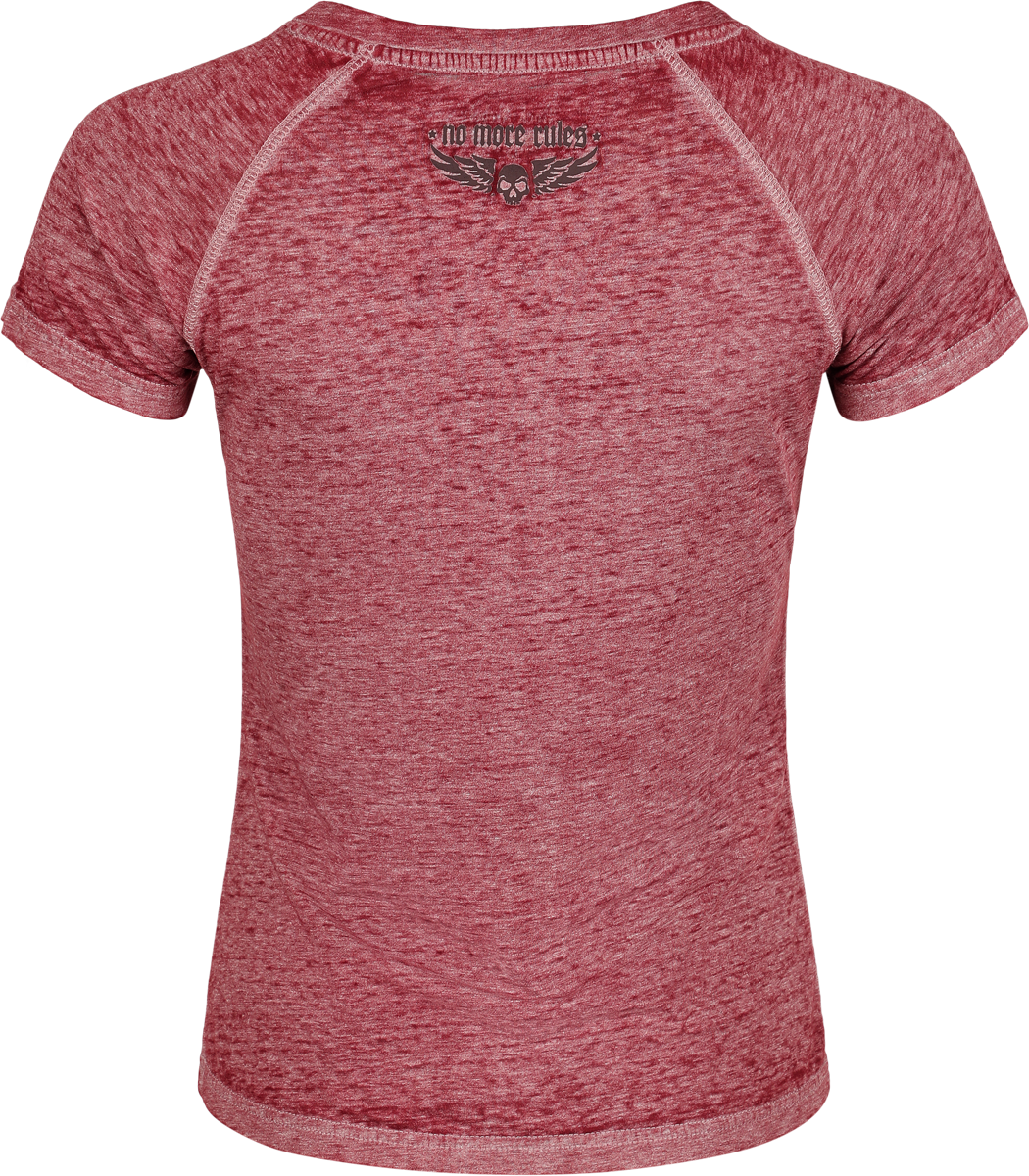 Rock Rebel by EMP Skulls & Details T-Shirt burgundy - Image 3