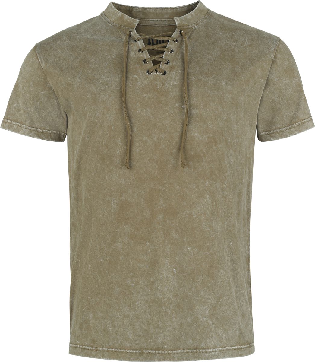 Black Premium by EMP Essential T-shirt with Lacing Detail T-Shirt olive - Image 2