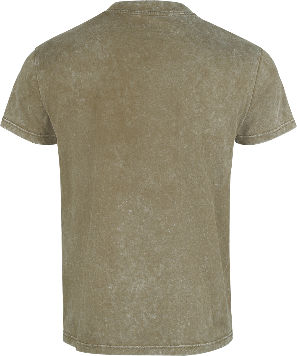 Black Premium by EMP Essential T-shirt with Lacing Detail T-Shirt olive - Image 3