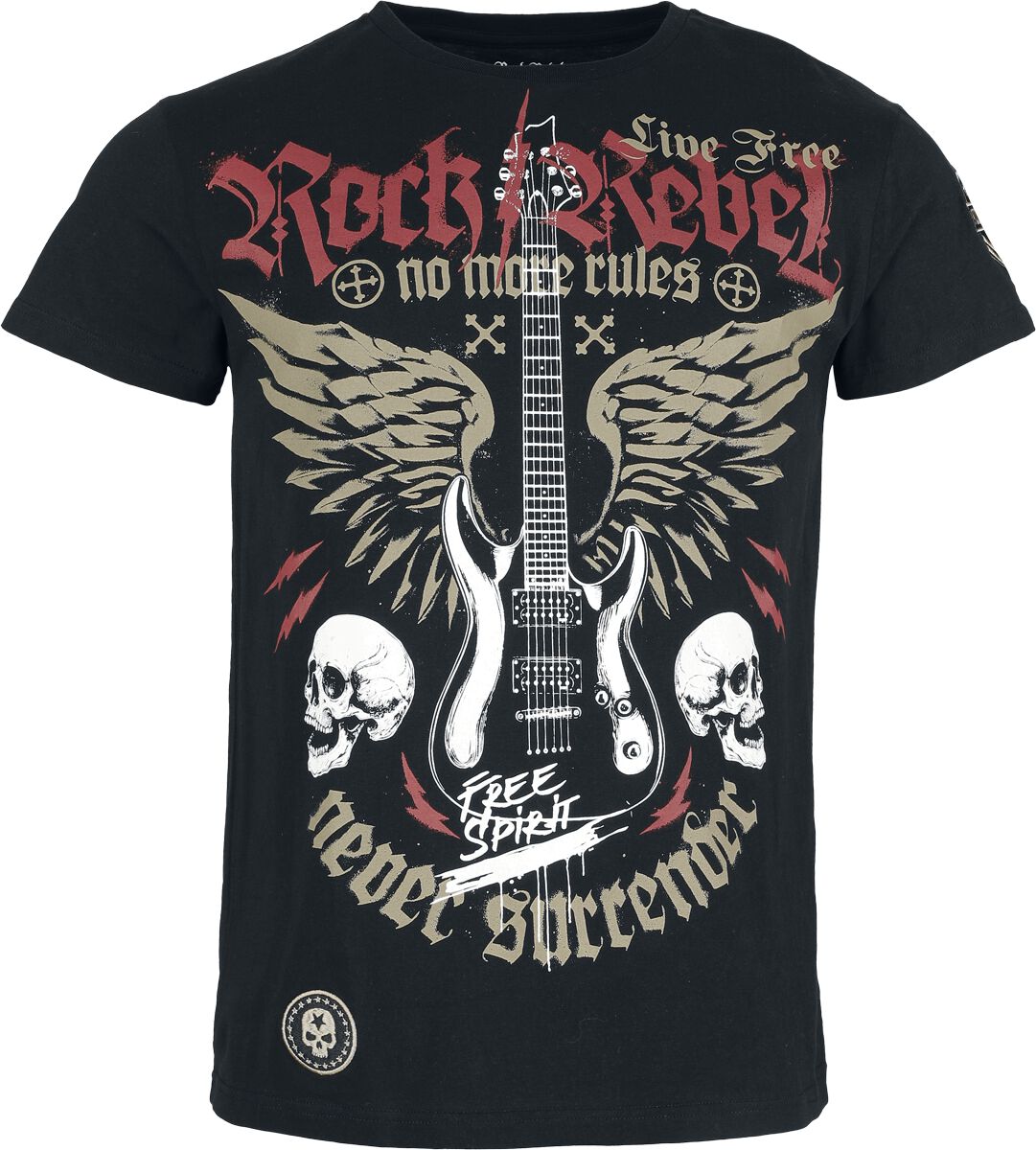 Rock Rebel by EMP Skulls & Details T-Shirt black - Image 2