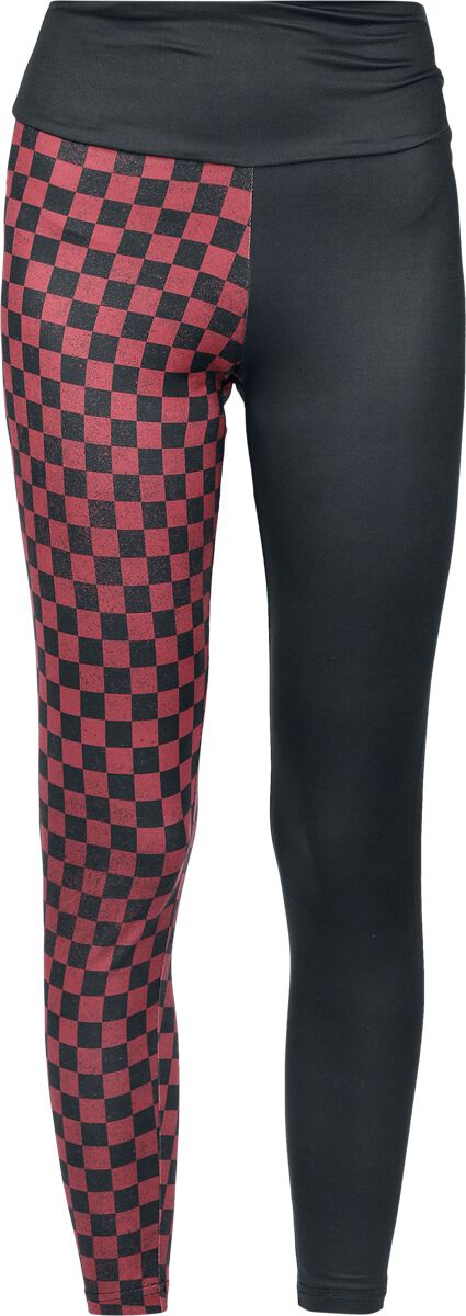 RED by EMP Leggings with chequered pattern Leggings black - Image 2
