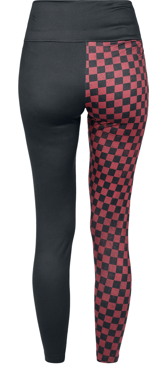 RED by EMP Leggings with chequered pattern Leggings black - Image 3