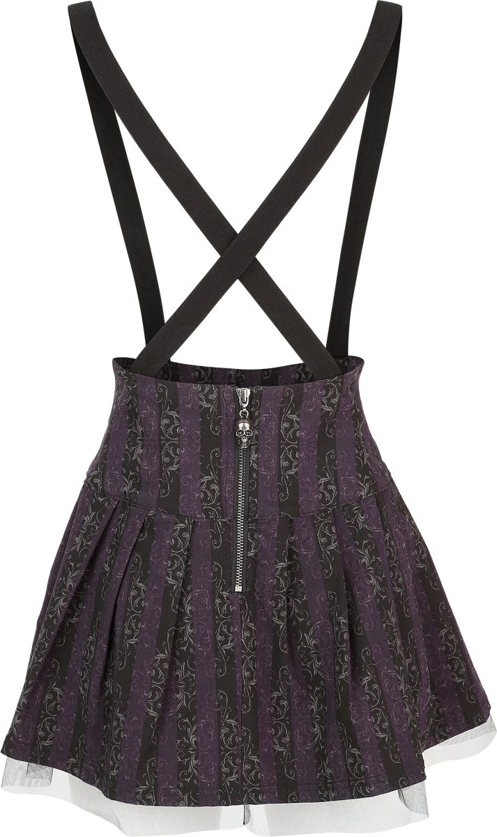 Killstar Corpse Bride II - Haunted Phase Pinafore Skirt Mini Skirt black lilac - Image 3