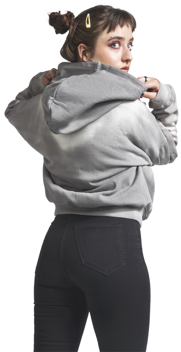 RED by EMP Heat-Reactive Fabric Hoodie Hoodie grey - Image 3