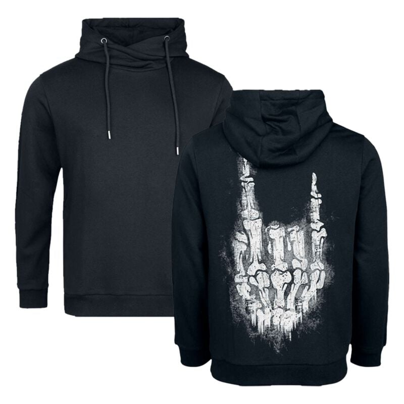Gothicana by EMP Skeleton Rockhand Hoodie black - Image 2