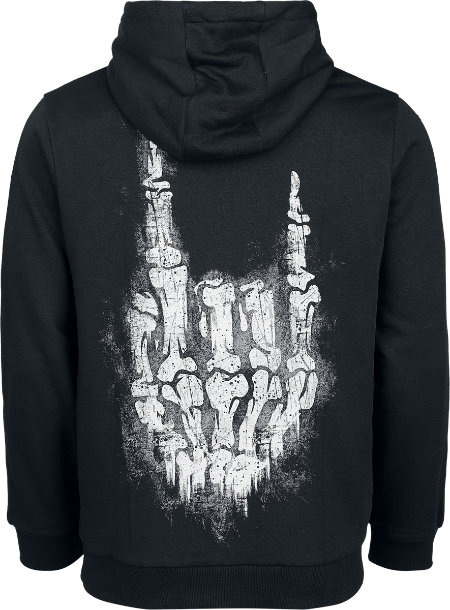 Gothicana by EMP Skeleton Rockhand Hoodie black - Image 3