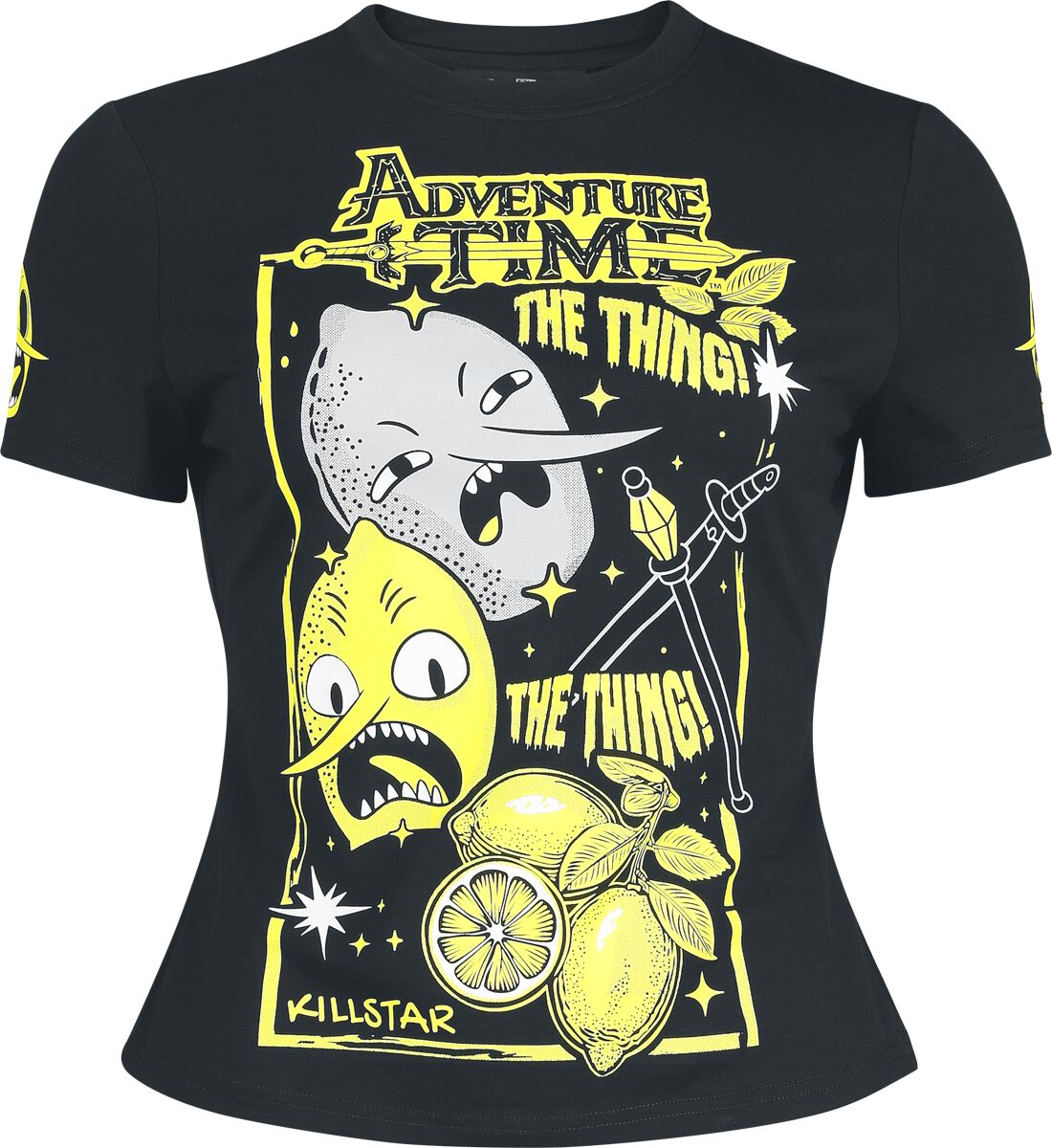 Killstar Killstar - Adventure Time The Thing Fitted T-shirt T-Shirt black yellow - Image 2
