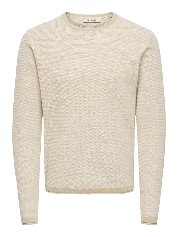 ONLY and SONS ONSERIC REG 12 STRUC CREW KNIT NOOS Knit jumper beige - Image 2