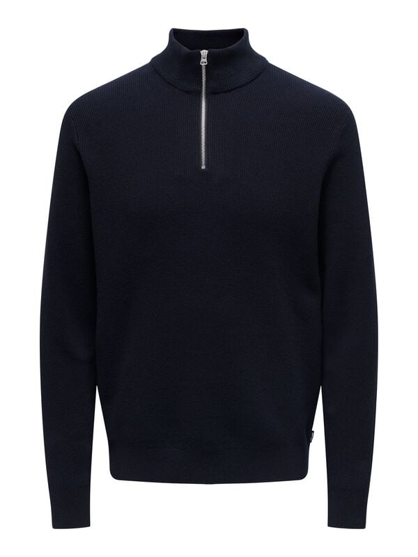 ONLY and SONS ONSPHIL REG 12 STRUC HALF ZIP KNIT NOOS Knit jumper navy - Image 2