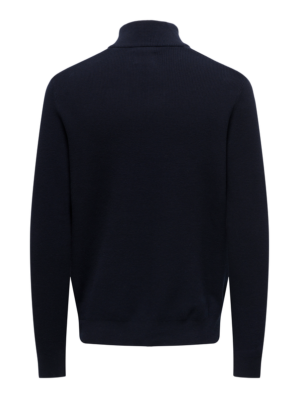 ONLY and SONS ONSPHIL REG 12 STRUC HALF ZIP KNIT NOOS Knit jumper navy - Image 3