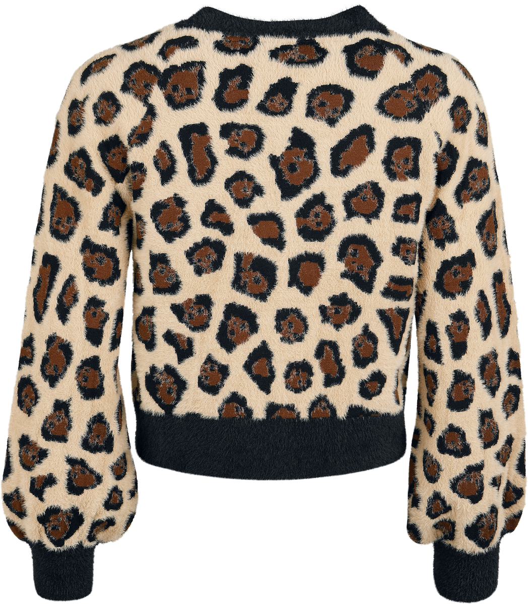 Rock Rebel by EMP Leopard Print Cardigan black brown - Image 3