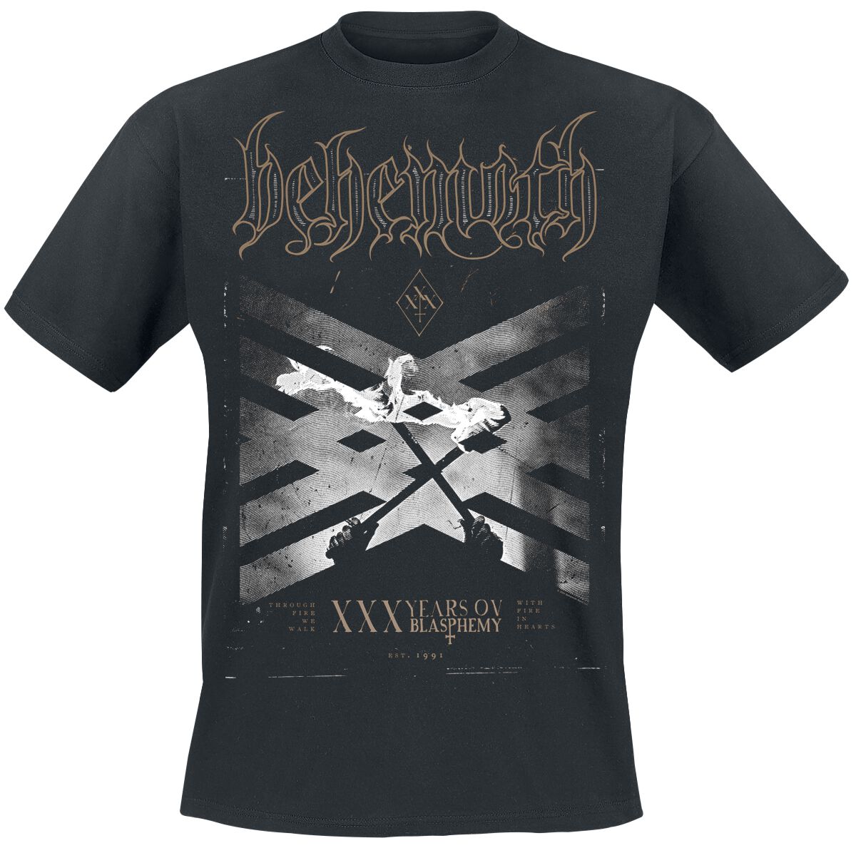 Behemoth With Fire In Hearts T-Shirt black - Image 2