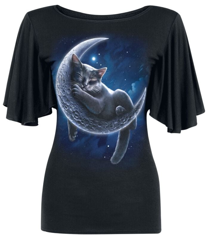 Spiral Velvet Moon T-Shirt black - Image 2