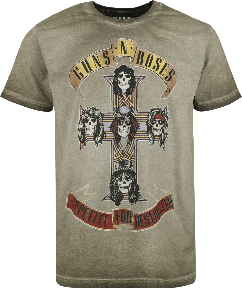 Guns N' Roses Appetite Cross T-Shirt green - Image 2