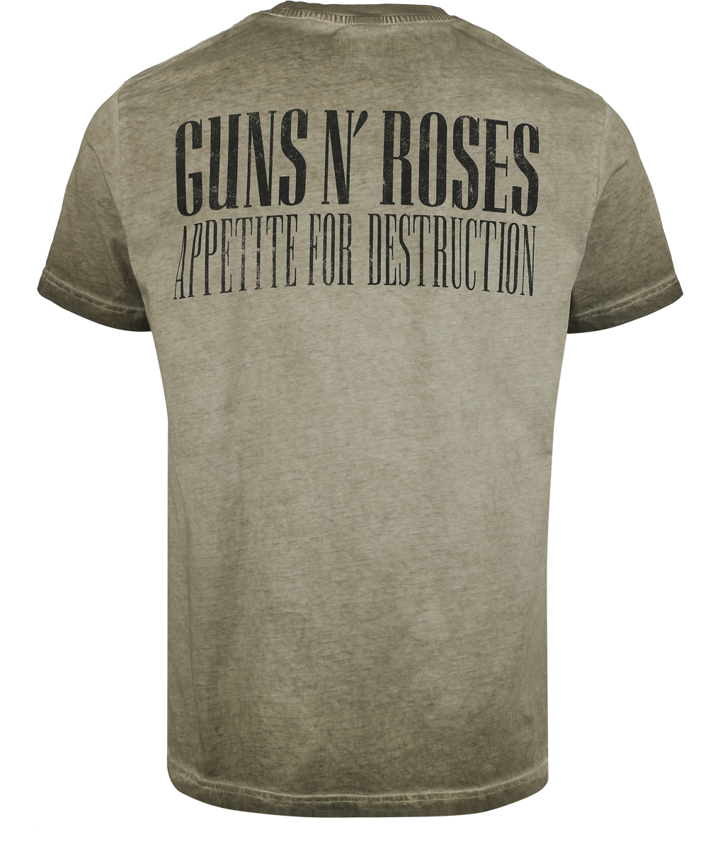 Guns N' Roses Appetite Cross T-Shirt green - Image 3