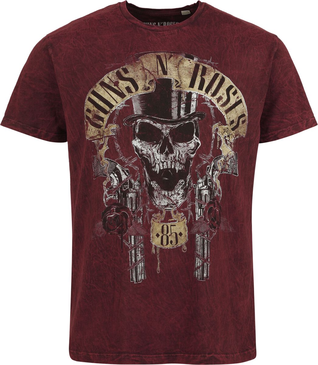 Guns N' Roses Top Hat T-Shirt red - Image 2