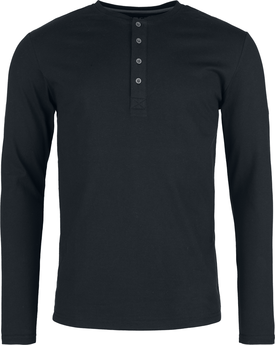 Black Premium by EMP Henley Long-sleeved Top (2-pack) Long-sleeve Shirt black olive - Image 3