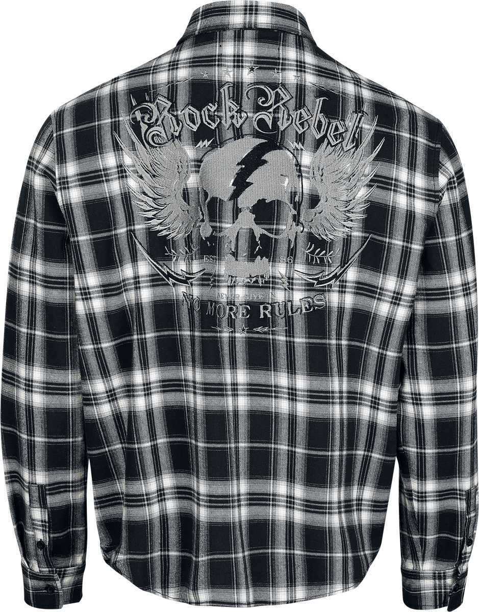 Rock Rebel by EMP Skulls & Details Longsleeve black grey - Image 3