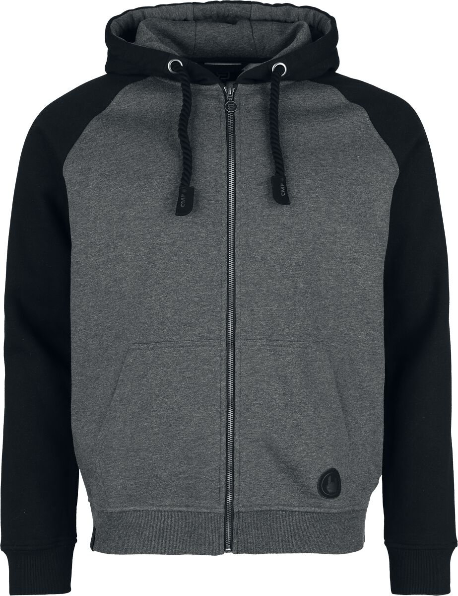 RED by EMP Two-tone hooded jacket with raglan sleeves Hoodie Jacket black grey - Image 2