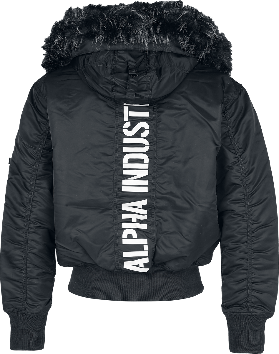 Alpha Industries 45P Hooded Custom Bomber Jacket black - Image 3