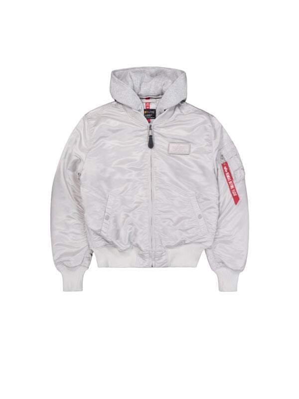 Alpha Industries MA-1 ZH back print Bomber Jacket grey - Image 2