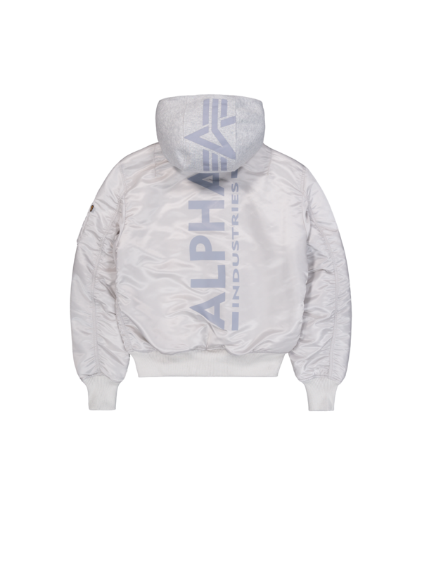 Alpha Industries MA-1 ZH back print Bomber Jacket grey - Image 3