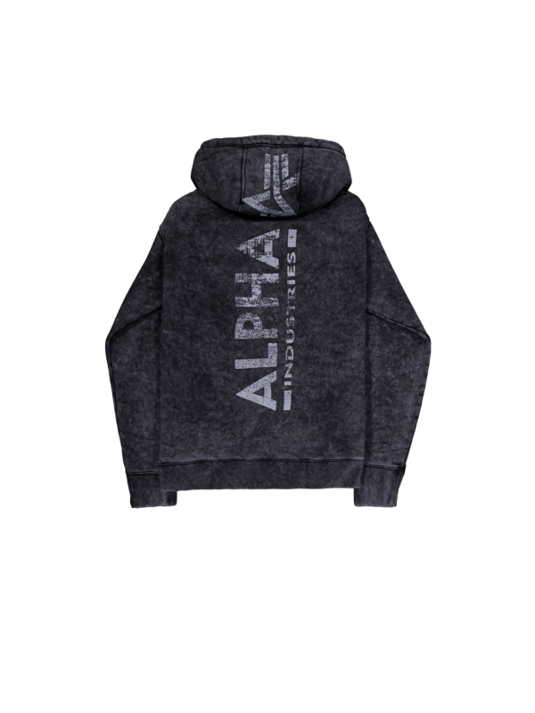 Alpha Industries Back Print Hoodie Vintage Hoodie black - Image 3