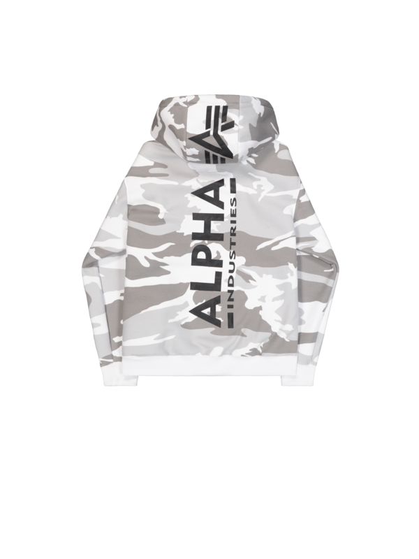 Alpha Industries Back Print Hoodie Vintage Hoodie white - Image 3