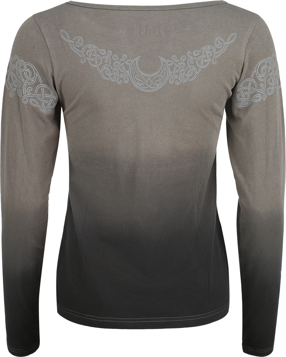 Black Premium by EMP Celtic fine lines Long-sleeve Shirt black grey - Image 3