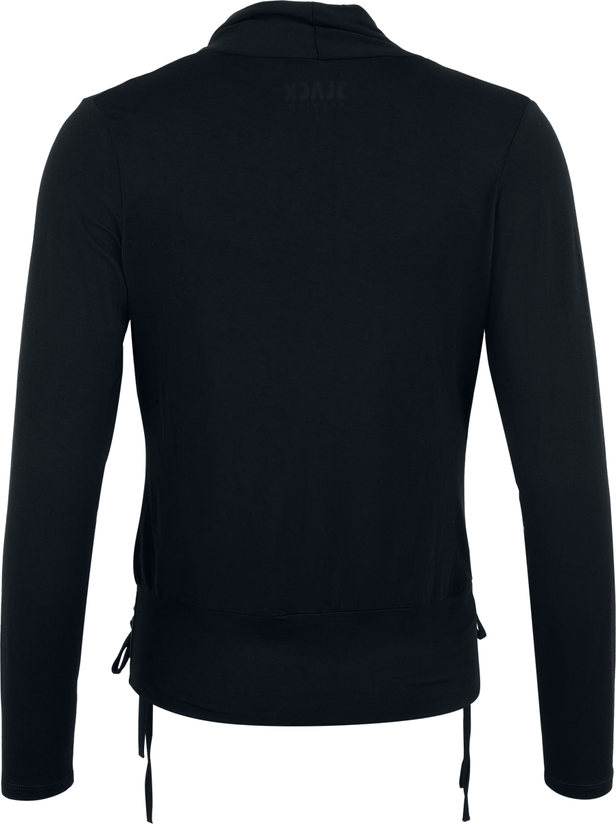 Black Premium by EMP Ribbon Longsleeve Long-sleeve Shirt black - Image 3