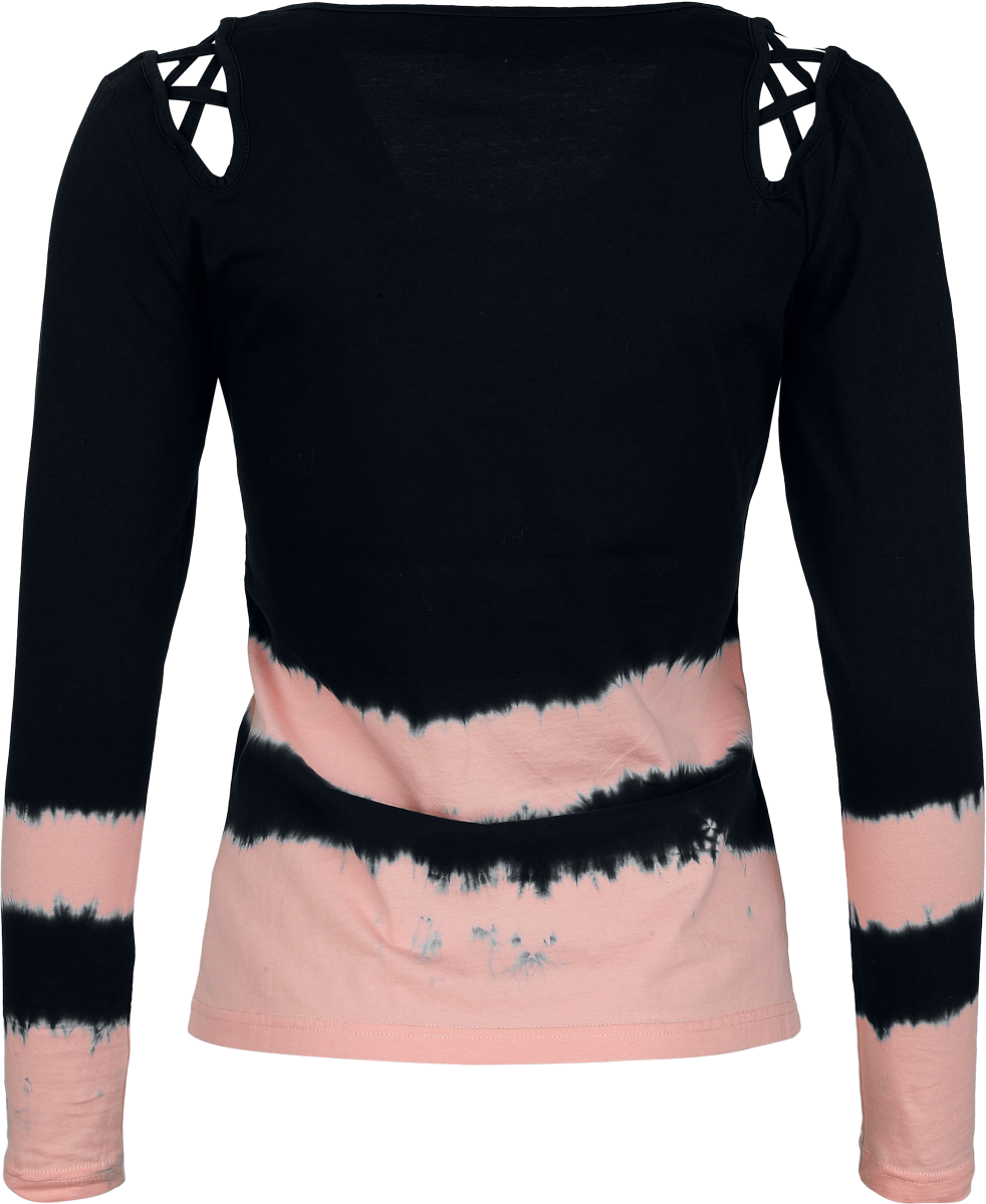 Rock Rebel by EMP Skulls & Details Long-sleeve Shirt black pink - Image 3