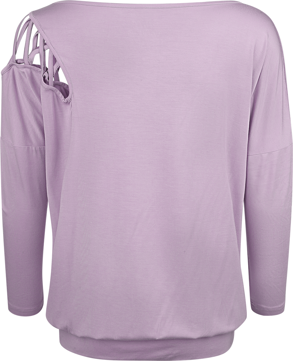 Full Volume by EMP Modern Art Heart Long-sleeve Shirt lilac - Image 3