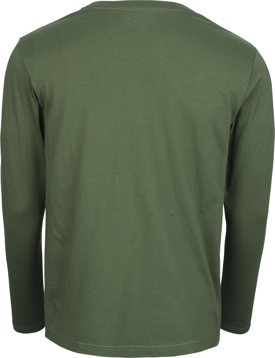 Black Premium by EMP Essential Long-Sleeved Top with Lacing Long-sleeve Shirt olive - Image 3