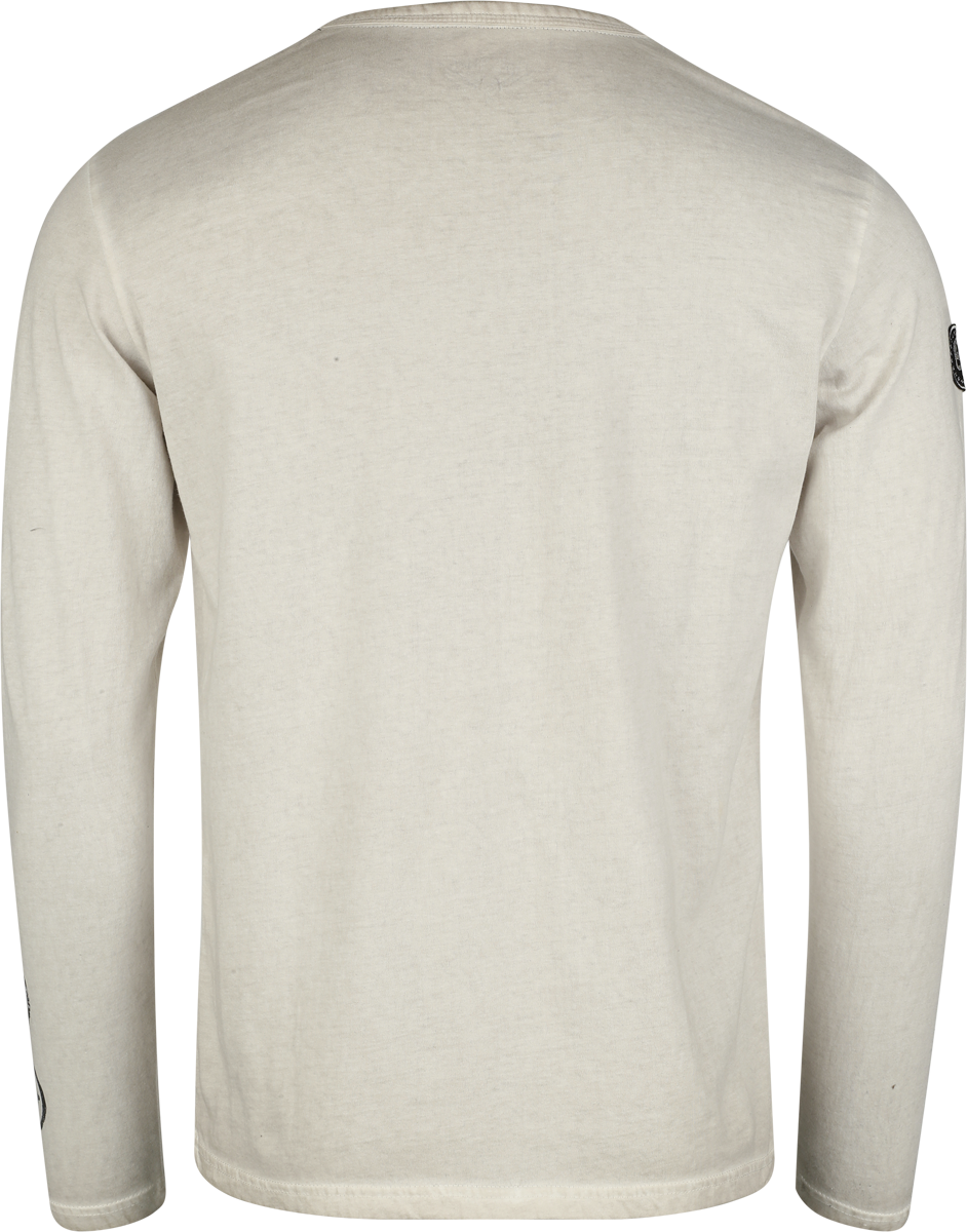 Rock Rebel by EMP Skulls & Details Long-sleeve Shirt grey - Image 3