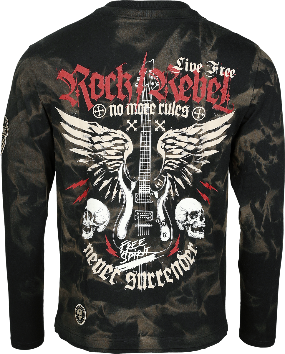 Rock Rebel by EMP Skulls & Details Long-sleeve Shirt black - Image 3