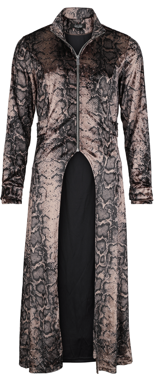 Rock Rebel by EMP Leopard Print Coat black brown - Image 3