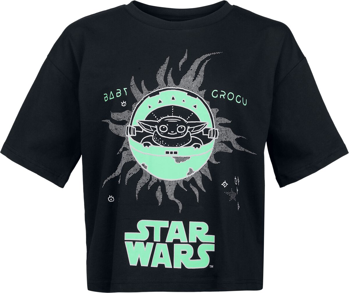 Star Wars Baby Grogu - Oversize Oversized T-shirt black - Image 2