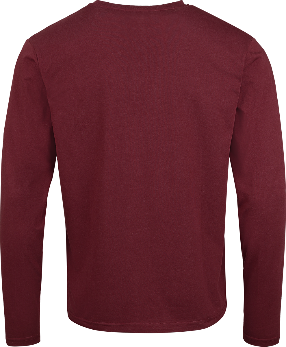 RED by EMP Long-sleeved Shirt with button placket Long-sleeve Shirt burgundy - Image 3