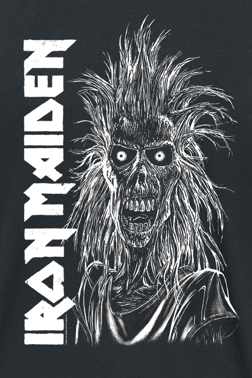 Iron Maiden Eponymous Vertical Logo T-Shirt black - Image 3