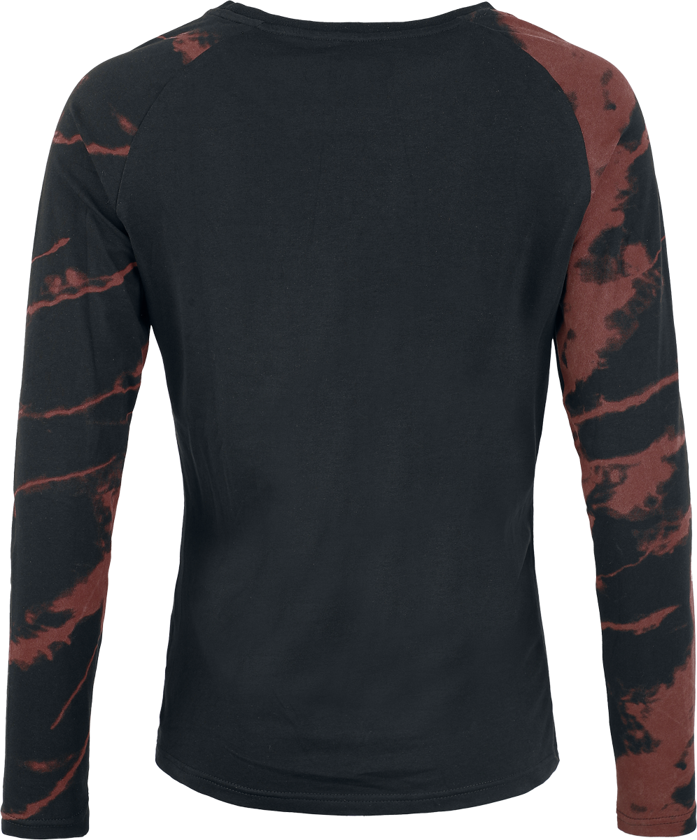 RED by EMP Long-sleeved Top with raglan sleeves Long-sleeve Shirt black red - Image 3