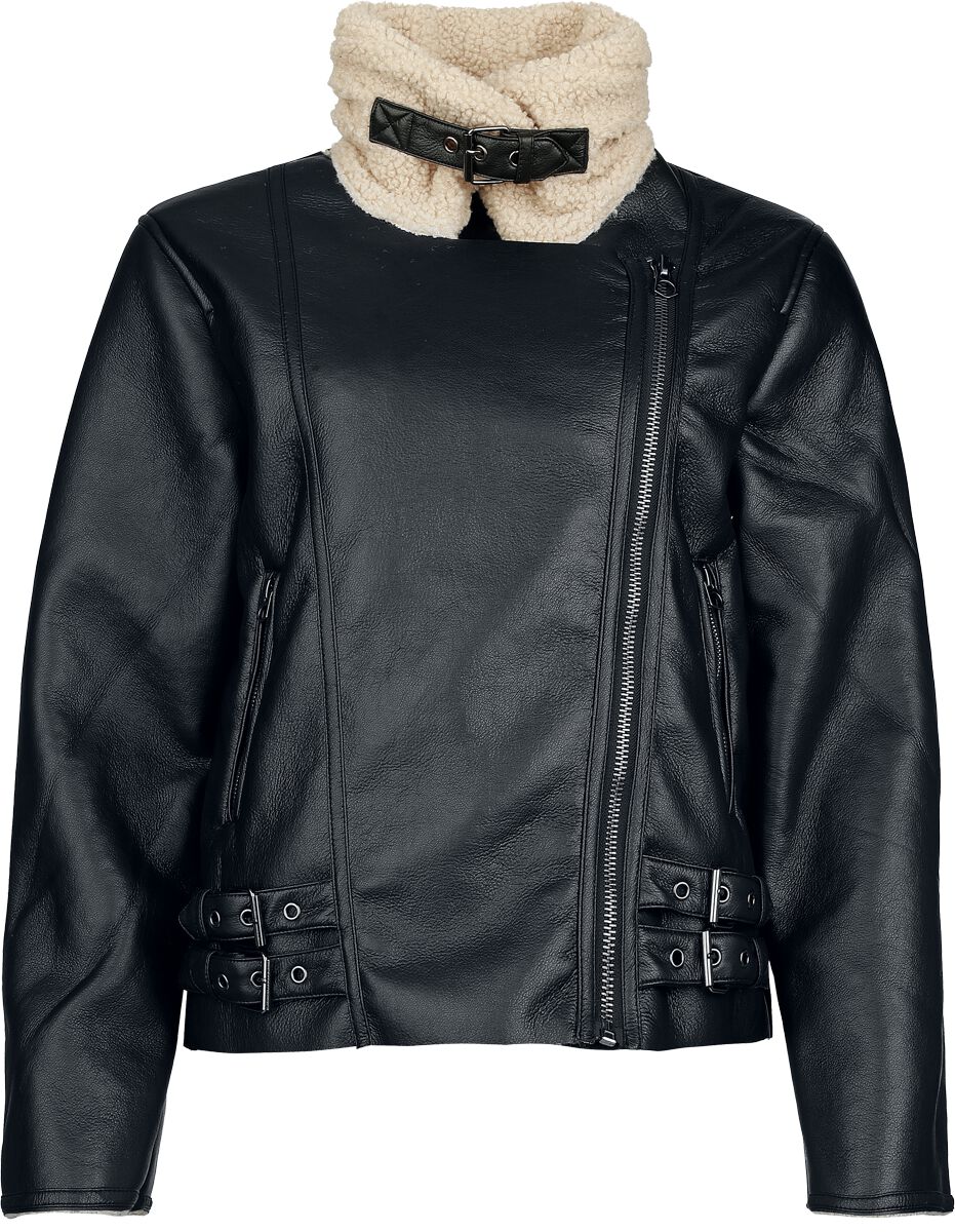 Hailys LS PU JK RA44MONDA Imitation Leather Jacket black - Image 2