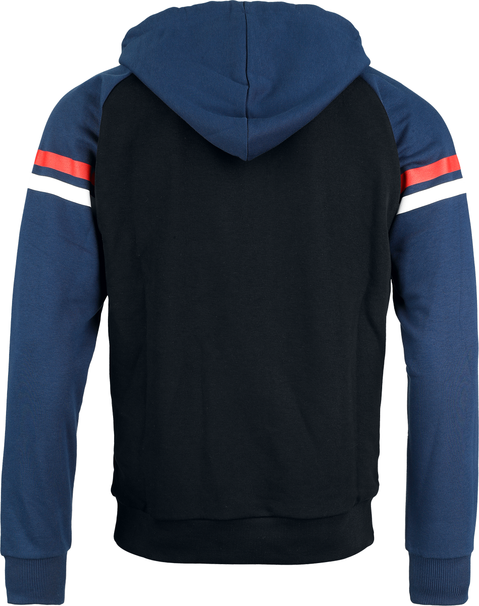 Captain America Comic Shield Hoodie black blue - Image 3