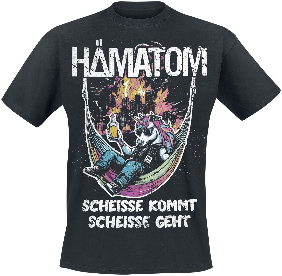 Hämatom Scheisse kommt, Scheisse geht T-Shirt black - Image 2
