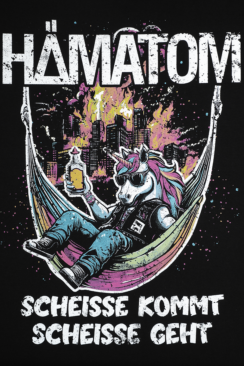 Hämatom Scheisse kommt, Scheisse geht T-Shirt black - Image 3