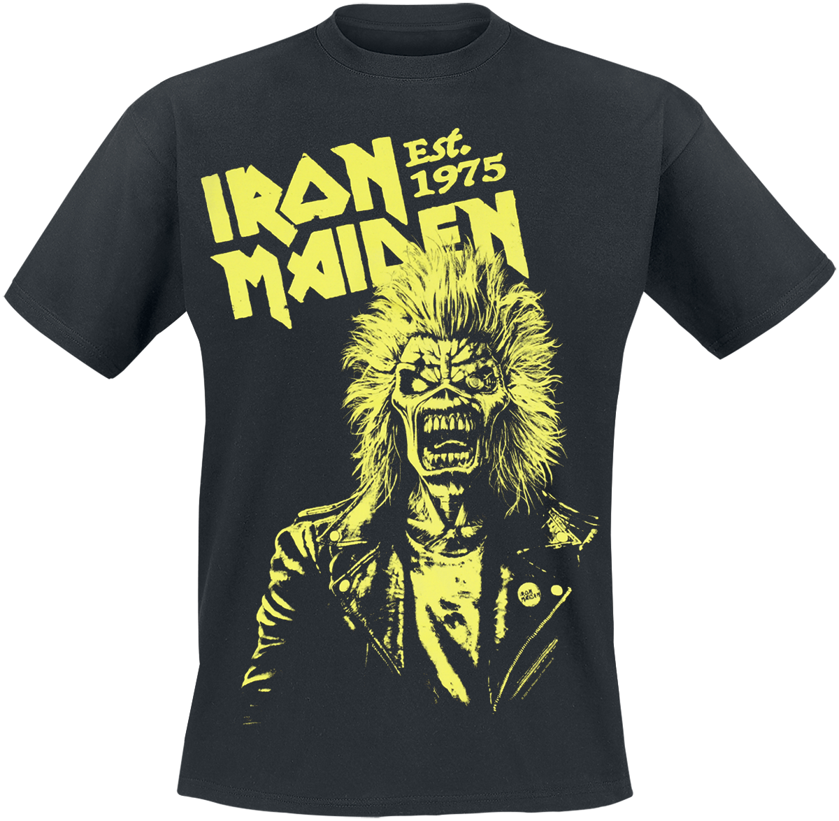 Iron Maiden Est. 1975 - Glow In The Dark T-Shirt black - Image 3