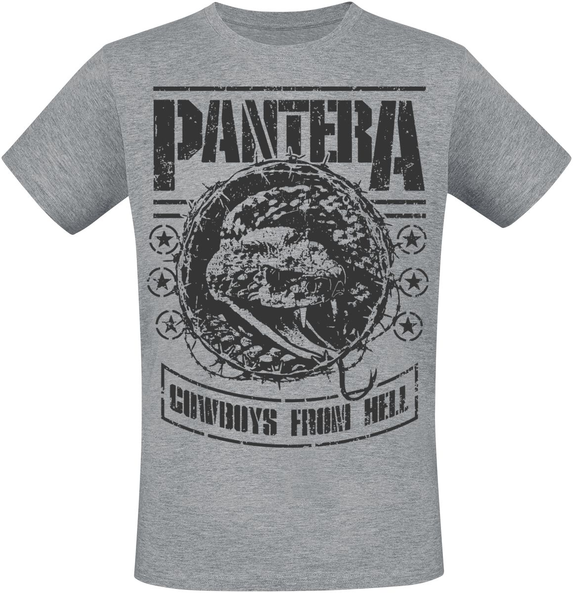 Pantera CFH Stencil Snake T-Shirt mottled grey - Image 2