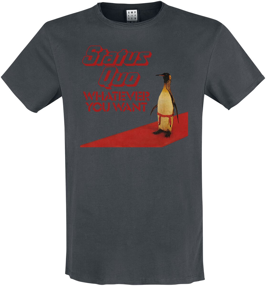 Status Quo Amplified Collection - Whatever Penguin T-Shirt charcoal - Image 2