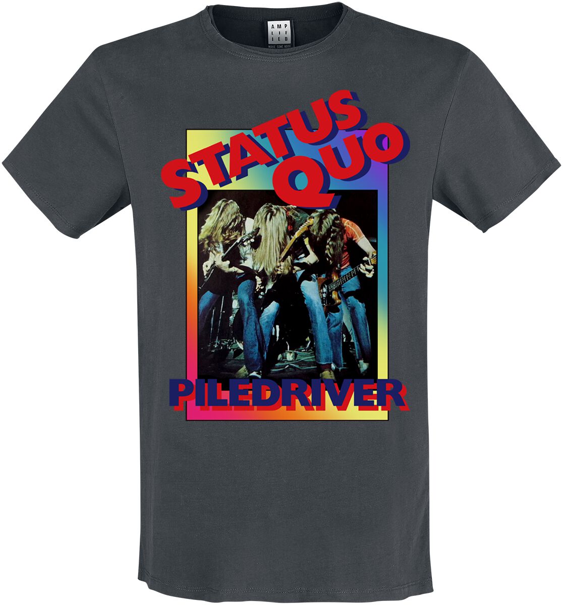 Status Quo Amplified Collection - Piledriver T-Shirt charcoal - Image 2